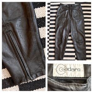 Vintage leather pants- zip ankle. 29" waist, 40" length